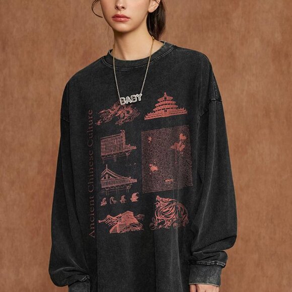 Fashion women's printed sweatshirt - Picture 3 of 6